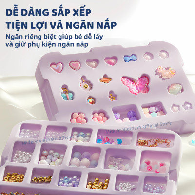 Vòng cổ vòng tay cho bé gái kèm charm lắc tay DIY Mideer Charm Bracelet Making Kit