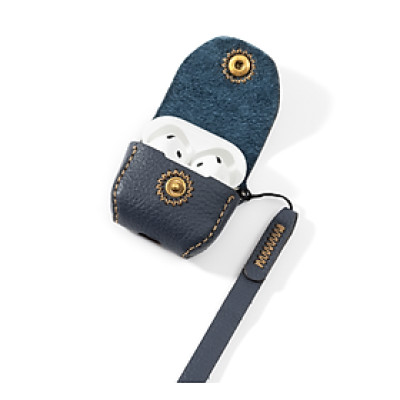 Bao da dành cho Apple Airpods 4, hiệu Khắc Tên, chất liệu da bò - Hàng chính hãng 