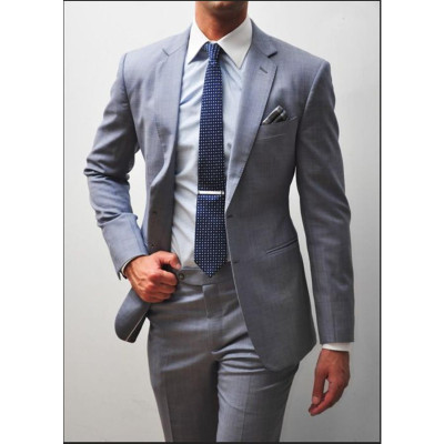 Cà Vạt Nam Bản Trung 7.5Cm màu ghi xanh chấm bi - Cavat Hàn Quốc Cao Cấp Full box