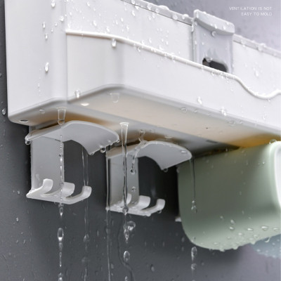 Giá Treo Bàn Chải Đánh Răng, Lấy Kem Đánh Răng Tự Động, Lưu Trữ Vật Dụng Ngăn Nắp - Tặng Kèm 4 Cốc Và Miếng Dán Tường - Chính Hãng