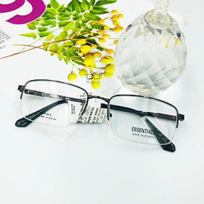 GỌNG KÍNH KIM LOẠI, NAM NỮ PHOM VUÔNG , DẼO, CHÍNH HÃNG ESSENTIAL E50004-BRN