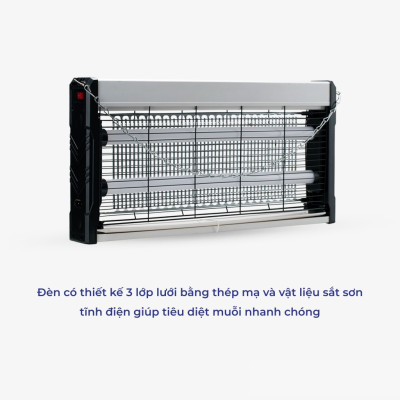 Đèn bắt muỗi Rạng Đông DBM02 công suất 4W diệt muỗi hiệu quả bằng sốc tĩnh điện, không hóa chất, không ồn, cách điện an toàn - Hàng chính hãng