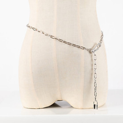 Dây thắt lưng titan hợp kim không han gỉ ổ khoá cá tính Âu Mỹ belt xích quần jeans chân váy quần short jogger cá tính