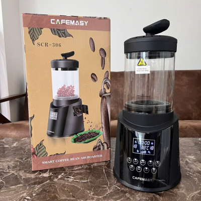 Máy rang hạt cà phê công nghệ gia nhiệt không khí chuyên nghiệp thương hiệu Mỹ Cafemasy SCR-306 - Hàng nhập khẩu