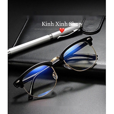 Kính gọng nửa viền chống ánh sáng xanh cao cấp (Nhiều màu)