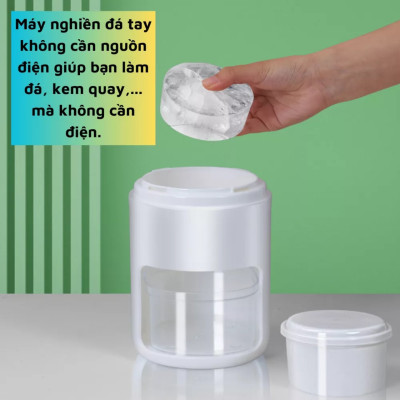 Máy Bào Đá Mini Xay Đá Tuyết Quay Bằng Tay Đa Năng Cho Gia Đình - HÀNG CHÍNH HÃNG MINIIN
