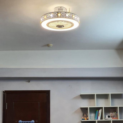 Đèn quạt HARZO kiểu dáng độc đáo, sang trọng trang trí nội thất hiện đại - kèm điều khiển từ xa .