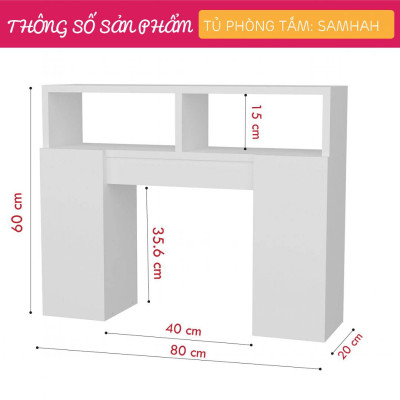 Tủ phòng tắm gỗ hiện đại SMLIFE Samhah