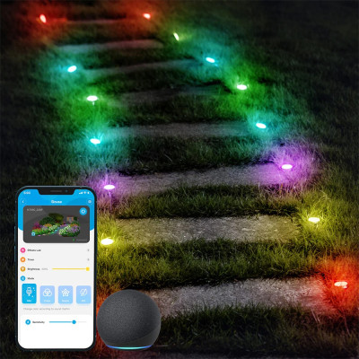 Đèn chiếu sáng sân vườn, cỏ chống nước IP65 Govee RGBIC Wi-Fi & Bluetooth Outdoor Ground Lights H7050 | Kích thước 11m