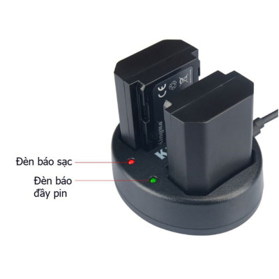 Bộ 2 pin sạc và đốc sạc đôi KingMa NP-FZ100 cho Sony A9 A7III A7RIII - Hàng chính hãng
