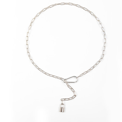 Dây thắt lưng titan hợp kim không han gỉ ổ khoá cá tính Âu Mỹ belt xích quần jeans chân váy quần short jogger cá tính