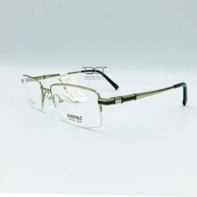 GỌNG KÍNH TITANINUM, PHOM CHỮ NHẬT DÀNH CHO NAM,CHÍNH HÃNG ESSENTIALS E30001-GOLD