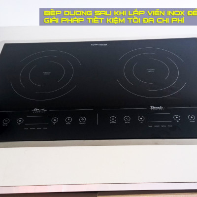 Khung Inox Chuyển Bếp Từ Dương Rommelsbacher thành bếp từ âm - Hàng Chính Hãng