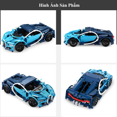 Bộ Đồ Chơi Xếp Hình BABYBOSS Siêu Xe Bugatti Chiron 419 Chi Tiết Điều Khiển Từ Xa - Hàng Chính Hãng