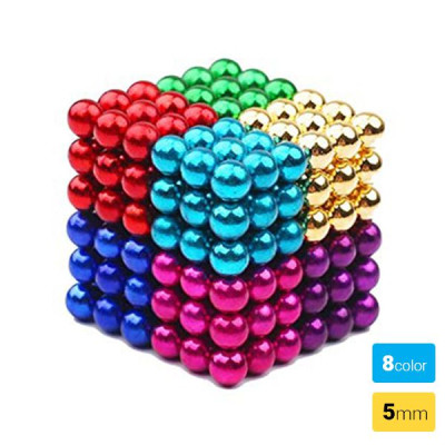 Bộ Xếp Hình Nam Châm Siêu Phẩm BuckyBalls Rainbow 8 màu 216 viên đường kính 5mm [ FULLBOX Video Sản Phẩm ]