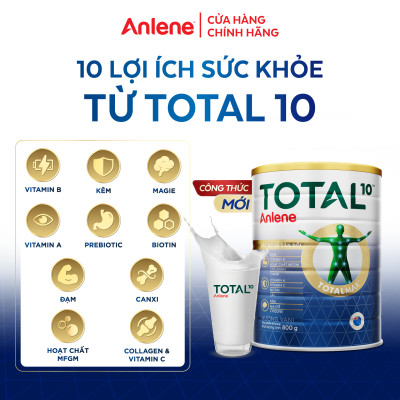 Combo 2 TPBS Anlene Total 10 lon 800g tặng nồi inox