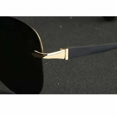 Kính râm nam kiểu dáng phi công không viền + Tặng hộp đựng, khăn lau