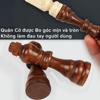 Cờ Vua Nam Châm  Bằng Gỗ Cao Cấp Chọn Size - Bộ Cờ Vua Cao Cấp Gỗ Tự Nhiên Có Gắn Nam Châm Chính Hãng miDoctor