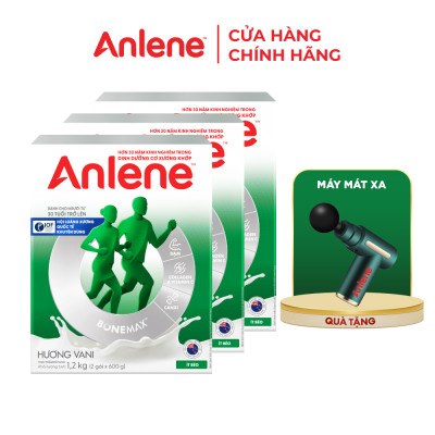 Combo 3 Sữa Bột Anlene Hương Vanilla (Hộp giấy 1200g)