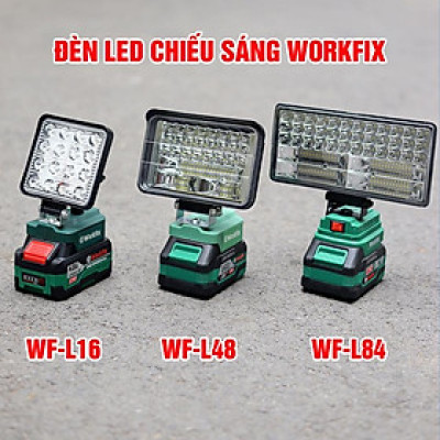 Đèn LED pin Workfix 16 bóng - 48 bóng - 84 bóng - Sử dụng chân pin phổ thông PLUS - Bảo Hành Chính Hãg den pin siêu sáng