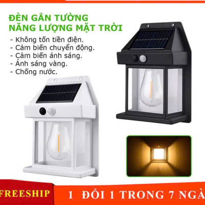 Bộ 2 Đèn Cảm Biến Năng Lượng Mặt Trời – Gắn Trụ Cổng, Tường Rào Trang Trí Cao Cấp