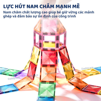 Bộ xếp hình nam châm lắp ráp đường ống Mideer Colorful Magnetic Tiles- Marble Run