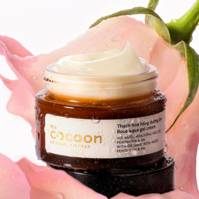 Combo Gel rửa mặt hoa hồng Cocoon 140ml + Thạch hoa hồng Cocoon 30ml khóa ẩm 24h