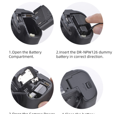 BỘ PIN GIẢ KINGMA NP-W126 VỚI BỘ CHUYỂN ĐỔI NGUỒN ĐIỆN EU PLUG POWER ADAPTER- Hàng chính hãng