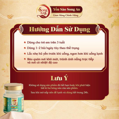 Yến chưng sẵn cho bé lốc 6 hũ Song An Food bổ sung dưỡng chất bồi bổ sức khỏe