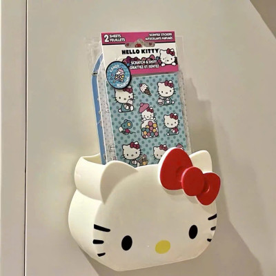 Hộp Đựng Mỹ Phẩm Treo Tường Hello Kitty  – Hộp Nhựa Lưu Trữ Đồ Lặt Vặt Không Cần Khoan, Giá Đỡ Nhà Tắm Dễ Thương - HÀNG CHÍNH HÃNG MINIIN
