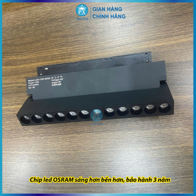 Bộ Đèn GẤP Ray Nam Châm 12W  Chiếu Rọi SpotLight Sử Dụng Chip Led O s r a m