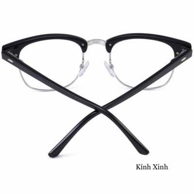 Kính Gọng Nam Nữ Mắt Vuông Nửa Viền Thời Trang Cổ Điển - Hàng Cao Cấp