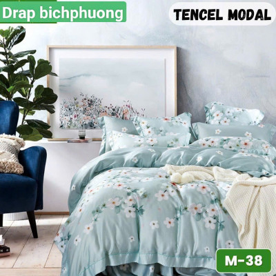 Bộ Chăn Ga Gối Tencel Modal Cao Cấp/ Chất Liệu Siêu Mềm Mịn Mát An Toàn Với Mọi Làn Da.