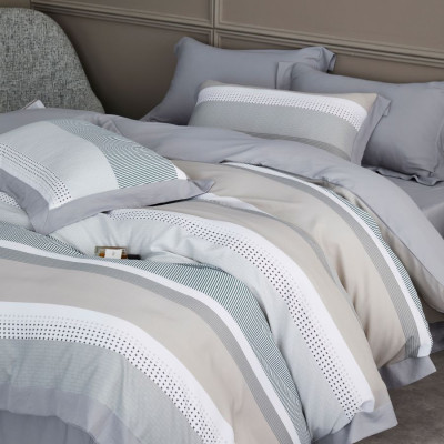 Bộ 5 món drap, áo gối NIN Tencel SELINA mát lạnh mẫu mới 2024 chất lụa tencel mềm mịn không kèm mền