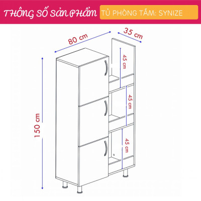 Tủ phòng tắm gỗ hiện đại SMLIFE Synize