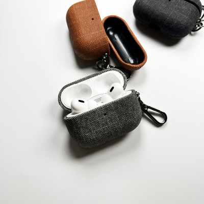 Bao Case Hybrid Vải Folio cho Airpods Pro / Airpods 3 / Airpods Pro 2 / Airpods 4 - Hàng Chính Hãng