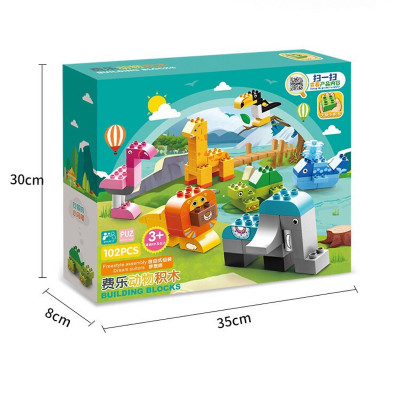 Đồ Chơi Xếp Hình Thế Giới Động Vật 102 Chi Tiết To Đùng Bằng Nhựa ABS An Toàn - Đồ Chơi Trẻ Em HT SYS - Đồ Chơi Lắp Ráp Các Con Vật Dễ Thương Cho Bé Phát Triển Tư Duy Sáng Tạo