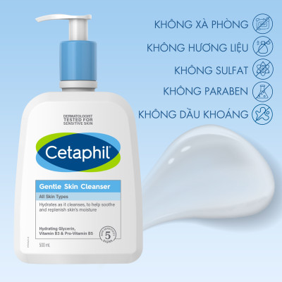 Sữa rửa mặt dịu lành cho da nhạy cảm Cetaphil Gentle Skin Cleanser 473ml