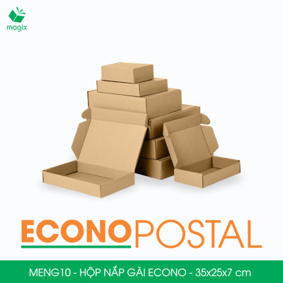 MENG10 - 35x25x7 cm - 20 Hộp carton nắp gài đóng hàng giá rẻ, hộp gói hàng, hộp quà thời trang