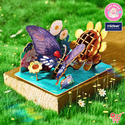 Mô hình lắp ghép gỗ Mideer Wooden 3D Puzzle, đồ chơi 3D sáng tạo cho bé