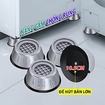 COMBO 4 Đế Kê Chân Máy Giặt Chống Rung Chống Ồn TPU Chân Kê Tủ Lạnh Nội Thất Chịu Tải Lớn Tiện Lợi