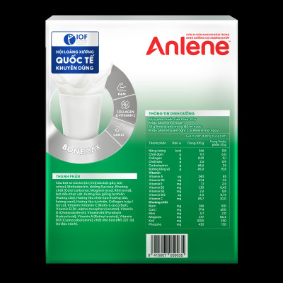 Bao bì mới - Combo 4 Sữa Bột Anlene Hương Vanilla (Hộp Giấy 1,2kg)