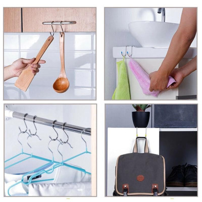 Móc Inox, Treo Đồ Đa Năng Hình Chữ S, Móc Gài Sau Cánh Tủ Bếp Nhỏ Gọn Tiện Lợi, Tiện Dụng Trong Không Gian Bếp. TakyHome 2015