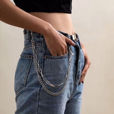 Dây thắt lưng đôi sành điệu 2022 hip-hop đường phố quần thời trang cá tính