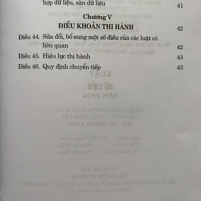 Luật Dữ Liệu Năm 2024