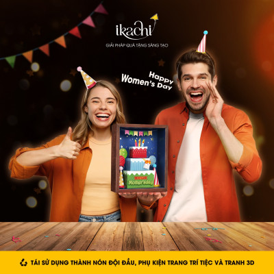 Hộp quà tặng sinh nhật - Chiếc bánh yêu thương - Hộp quà sinh nhật cao cấp tặng bạn bè, người thân