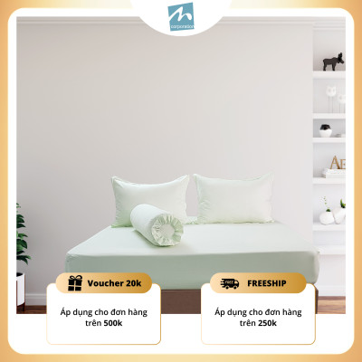 Bộ Ga Trải Giường Cotton 4 Món Chất Liệu 100% Tự Nhiên Thoáng Mát, Mềm Mịn