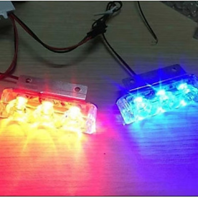 ĐÈN CHỚP KIỂU CẢNH SÁT XANH ĐỎ CỰC ĐẸP LẮP XE MÁY ÔTÔ XE ĐIỆN 