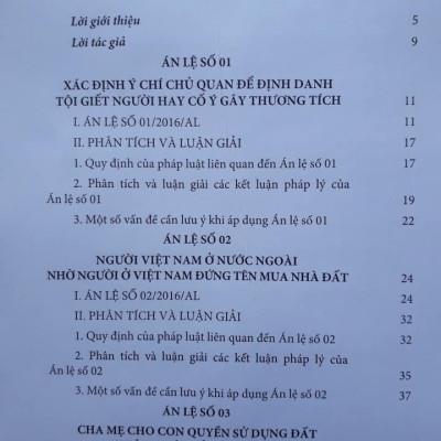 Án lệ Việt Nam - Phân tích và luận giải, tập 1 từ án lệ 01 đến án lệ 43 (tái bản lần thứ hai)