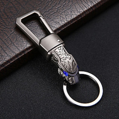 Móc Treo Chìa Khóa Oto Xe Máy  BCK2-648 Hình Đầu Hổ Mắt Ngọc Cực Chất Xoay 360 Độ  ( giao màu ngẫu nhiên )